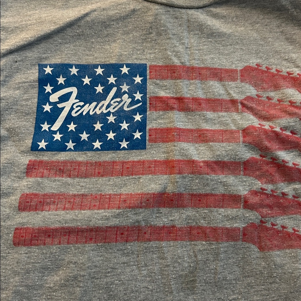 Fender Guitar American Flag T-Shirt - Picture 2 of 4